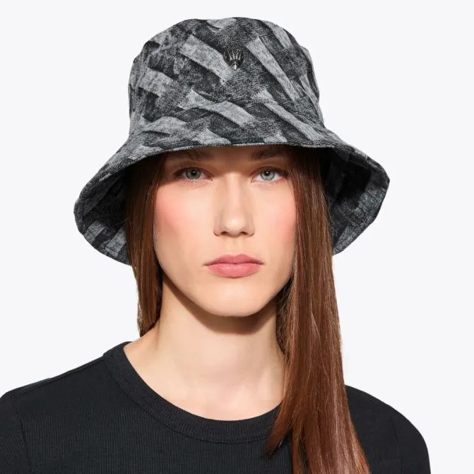 Kurt Geiger Hats Kensington Bucket Hat Black Grey 8211 Women