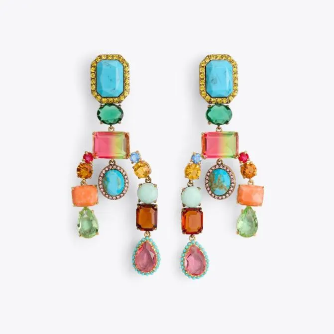 Kurt Geiger Jewelry Large Mixed Gem Earrings Multiother 8211 Women