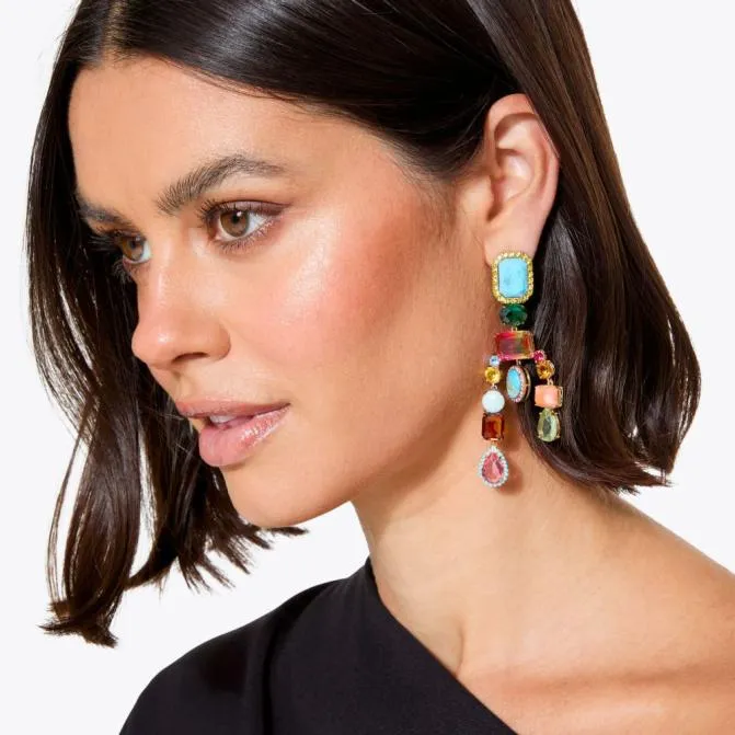 Kurt Geiger Jewelry Large Mixed Gem Earrings Multiother 8211 Women