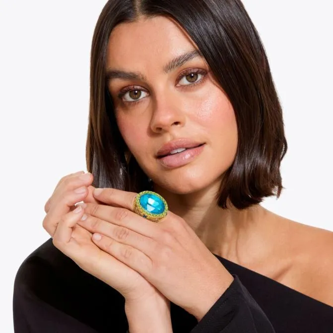 Kurt Geiger Jewelry Xl Oval Cocktail Ring Turquoise 8211 Women