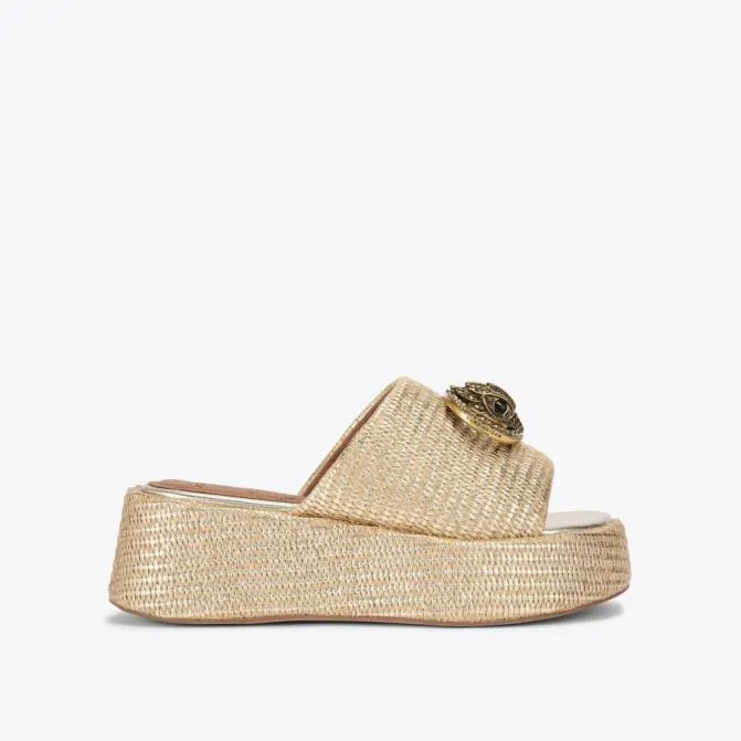 Kurt Geiger Sandals Chelsea Platform Mule Sandal Beige Combination 8211 Women