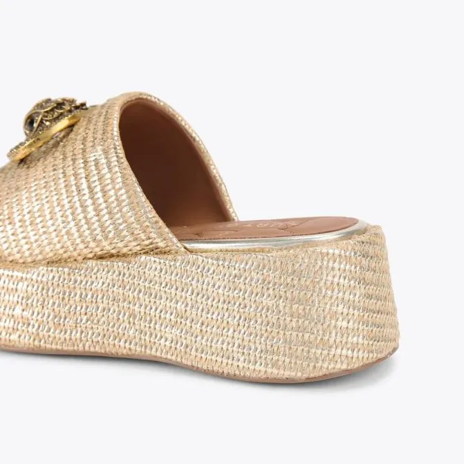 Kurt Geiger Sandals Chelsea Platform Mule Sandal Beige Combination 8211 Women