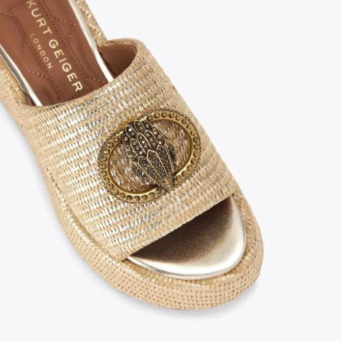 Kurt Geiger Sandals Chelsea Platform Mule Sandal Beige Combination 8211 Women