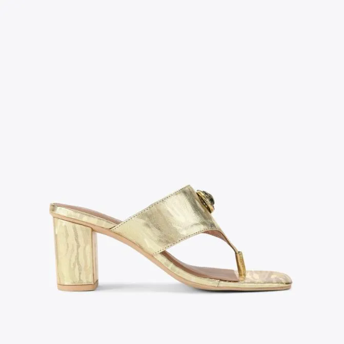 Kurt Geiger Sandals Chelsea Tbar Block Sandal Gold Combination 8211 Women