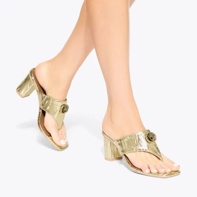 Kurt Geiger Sandals Chelsea Tbar Block Sandal Gold Combination 8211 Women