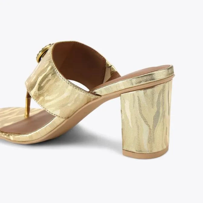 Kurt Geiger Sandals Chelsea Tbar Block Sandal Gold Combination 8211 Women