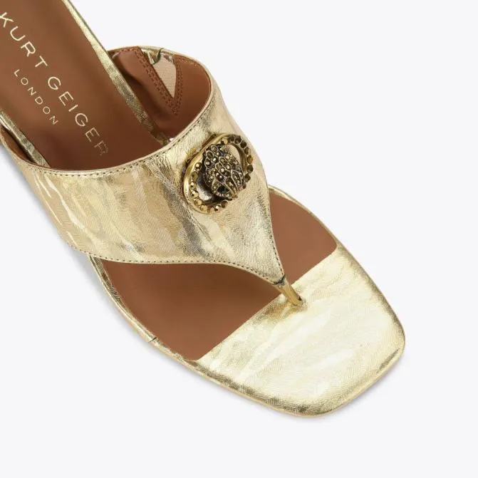 Kurt Geiger Sandals Chelsea Tbar Block Sandal Gold Combination 8211 Women