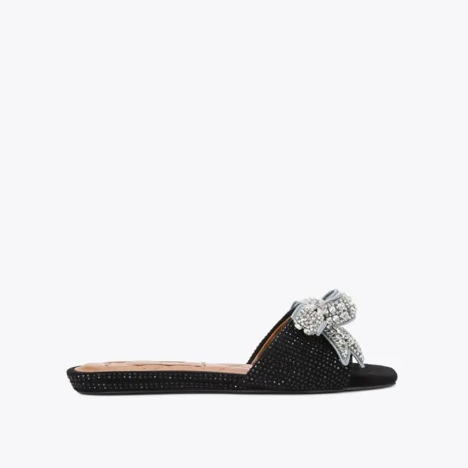 Kurt Geiger Sandals Kensington Bow Flat Sandal Black 8211 Women