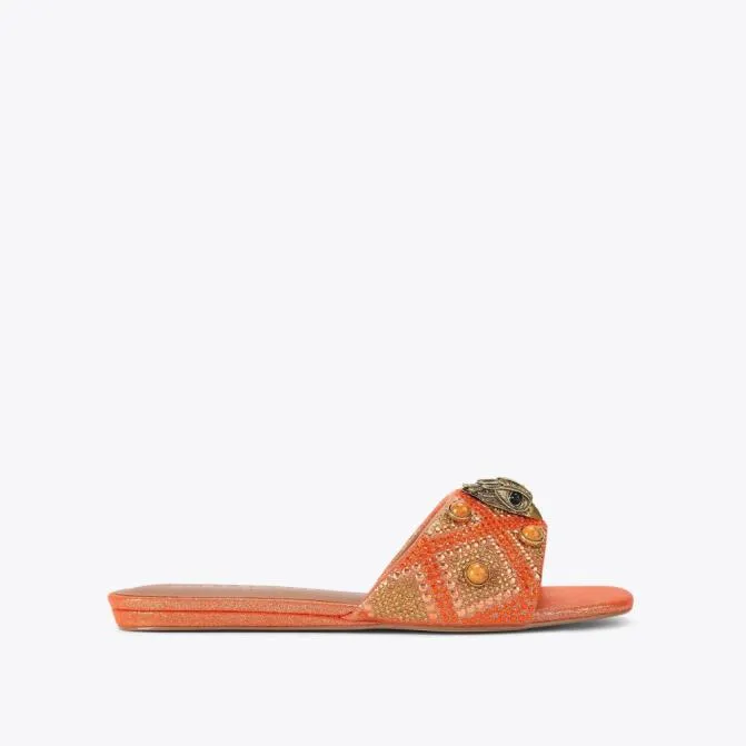 Kurt Geiger Sandals Kensington Jewel Flat Sandal Red Combination 8211 Women