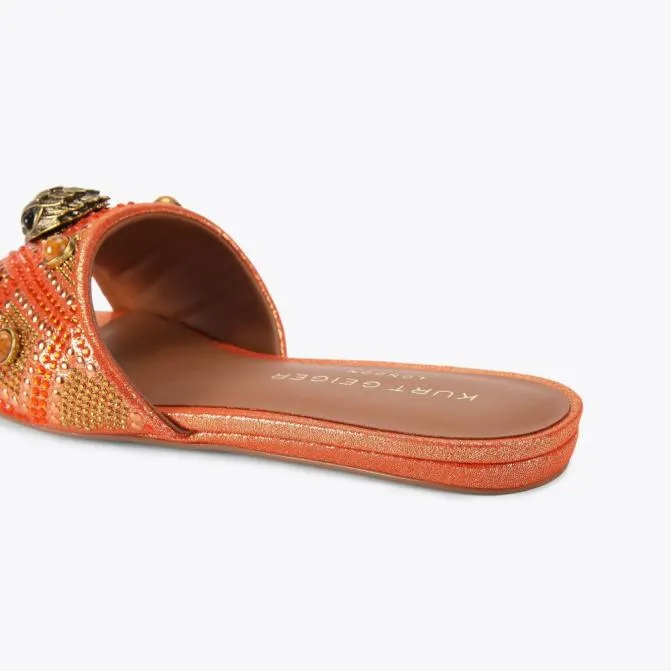 Kurt Geiger Sandals Kensington Jewel Flat Sandal Red Combination 8211 Women