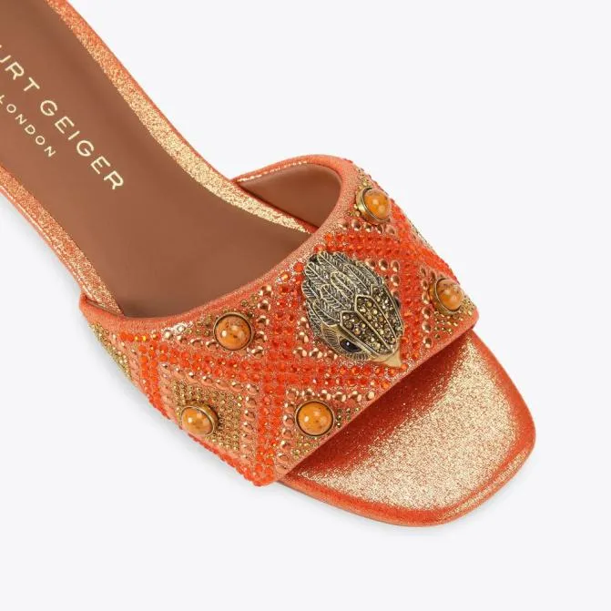 Kurt Geiger Sandals Kensington Jewel Flat Sandal Red Combination 8211 Women