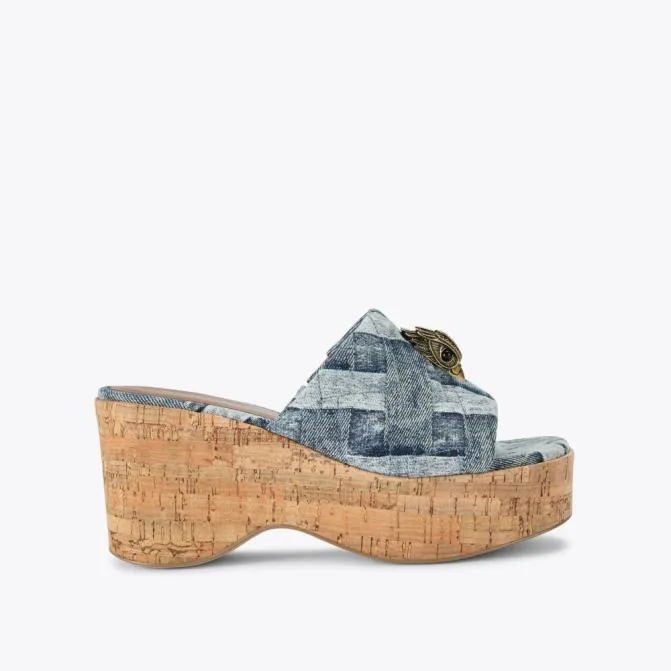 Kurt Geiger Sandals Kensington Wedge Heel Denim 8211 Women
