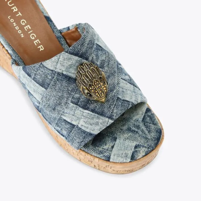 Kurt Geiger Sandals Kensington Wedge Heel Denim 8211 Women