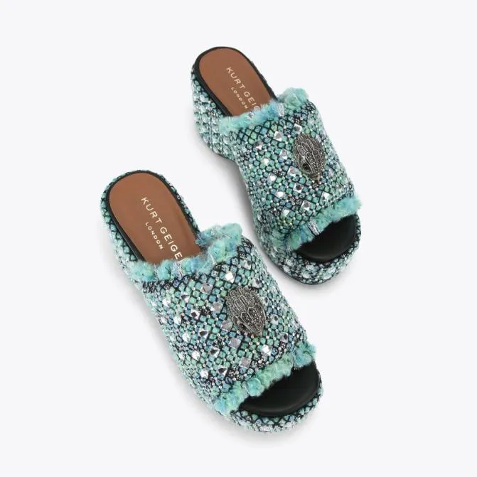 Kurt Geiger Sandals Kensington Wedge Heel Turquoise 8211 Women