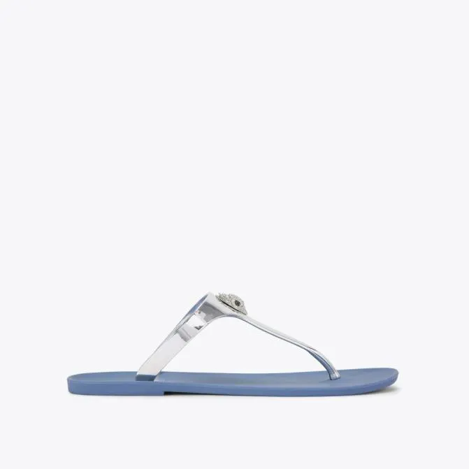 Kurt Geiger Sandals Maddison Tbar Silver Combination 8211 Women