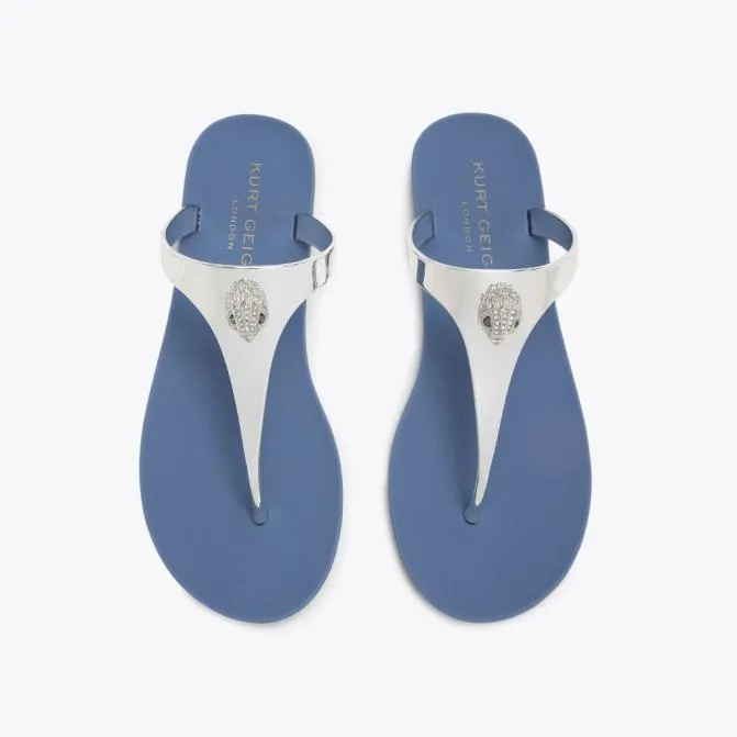 Kurt Geiger Sandals Maddison Tbar Silver Combination 8211 Women