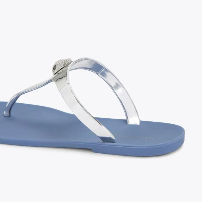 Kurt Geiger Sandals Maddison Tbar Silver Combination 8211 Women