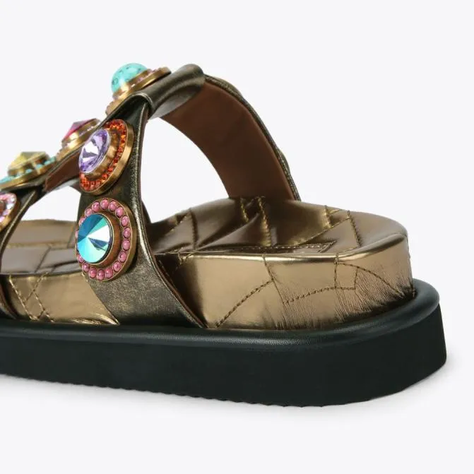 Kurt Geiger Sandals Orson Crystal Sandal Bronze Combination 8211 Women