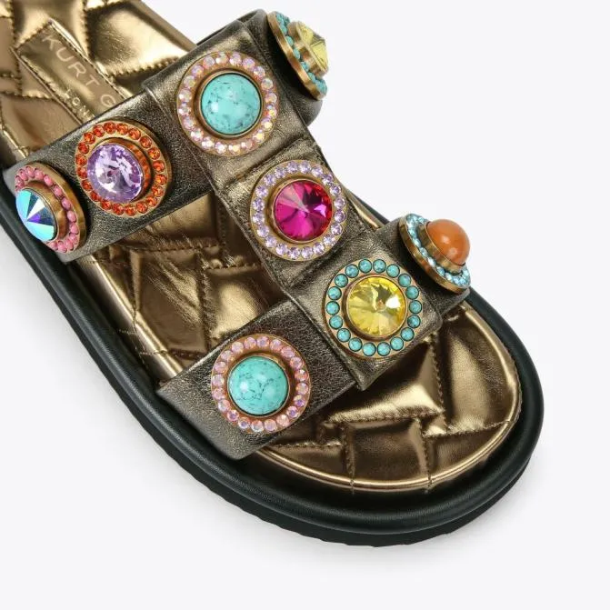 Kurt Geiger Sandals Orson Crystal Sandal Bronze Combination 8211 Women