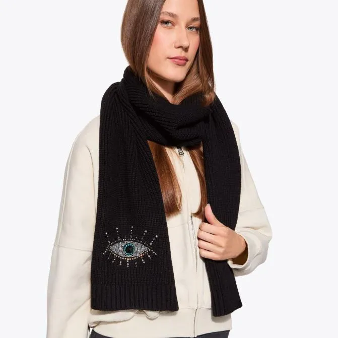 Kurt Geiger Scarves and Gloves Evil Eye Scarf Black 8211 Women