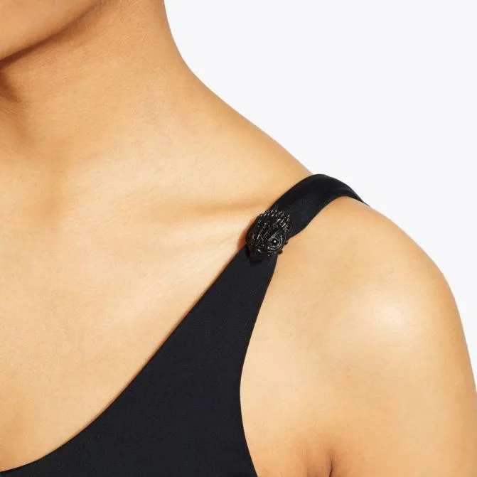 Kurt Geiger Swim Kensington Asymmetric Top Black 8211 Women
