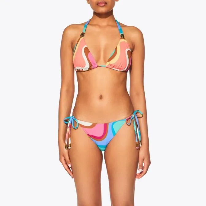 Kurt Geiger Swim Kensington Triangle Top Mid Brown 8211 Women