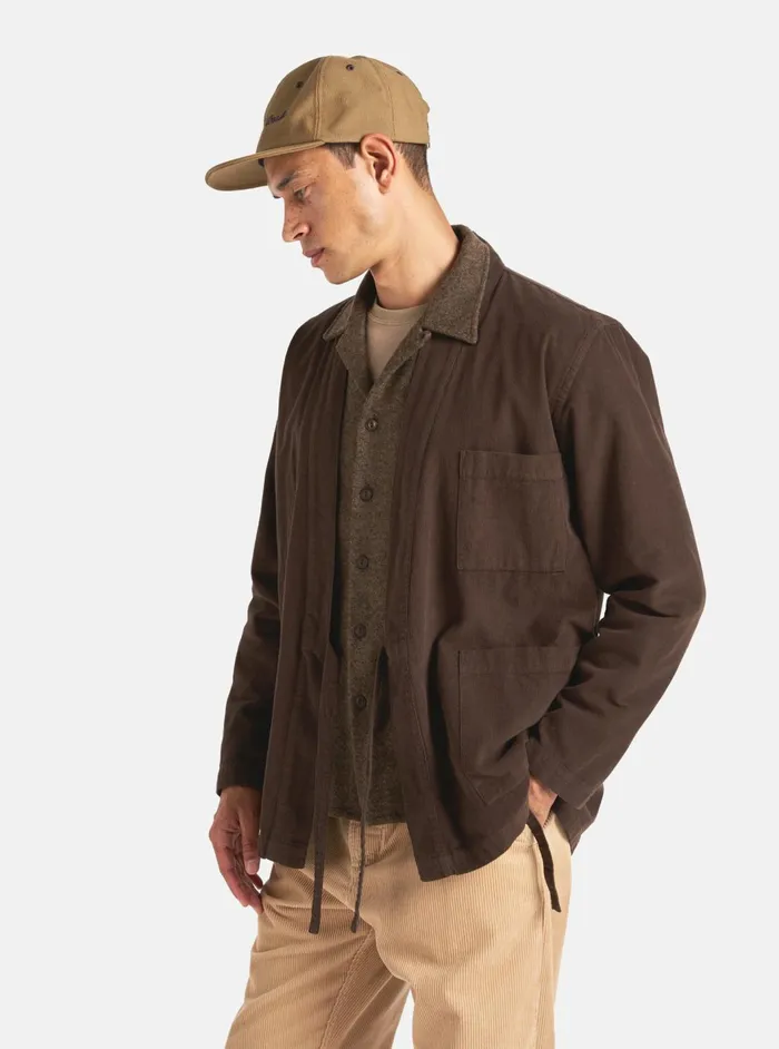 Kyoto Work Jacket In Brown Fine Cord Men Universal Works Overshirts