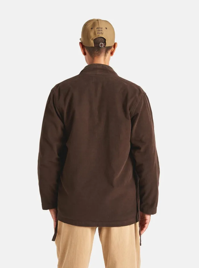 Kyoto Work Jacket In Brown Fine Cord Men Universal Works Overshirts