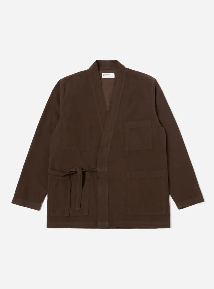 Kyoto Work Jacket In Brown Fine Cord Men Universal Works Overshirts