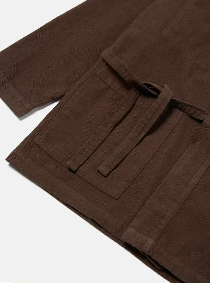 Kyoto Work Jacket In Brown Fine Cord Men Universal Works Overshirts