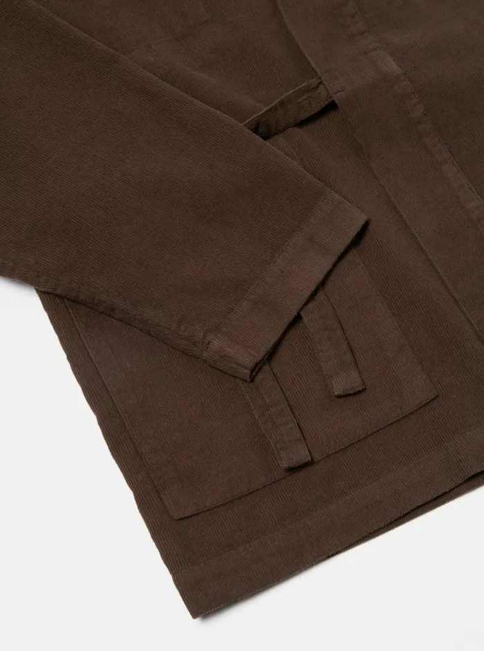 Kyoto Work Jacket In Brown Fine Cord Men Universal Works Overshirts