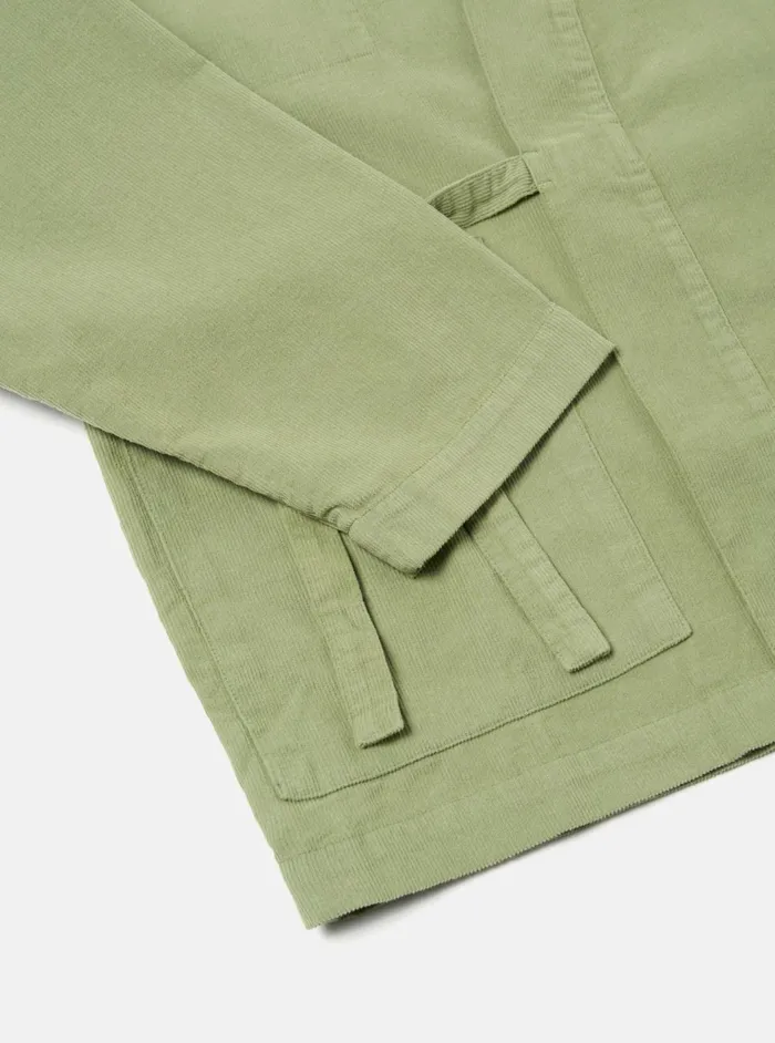 Kyoto Work Jacket In Light Olive Fine Cord Men Universal Works Overshirts