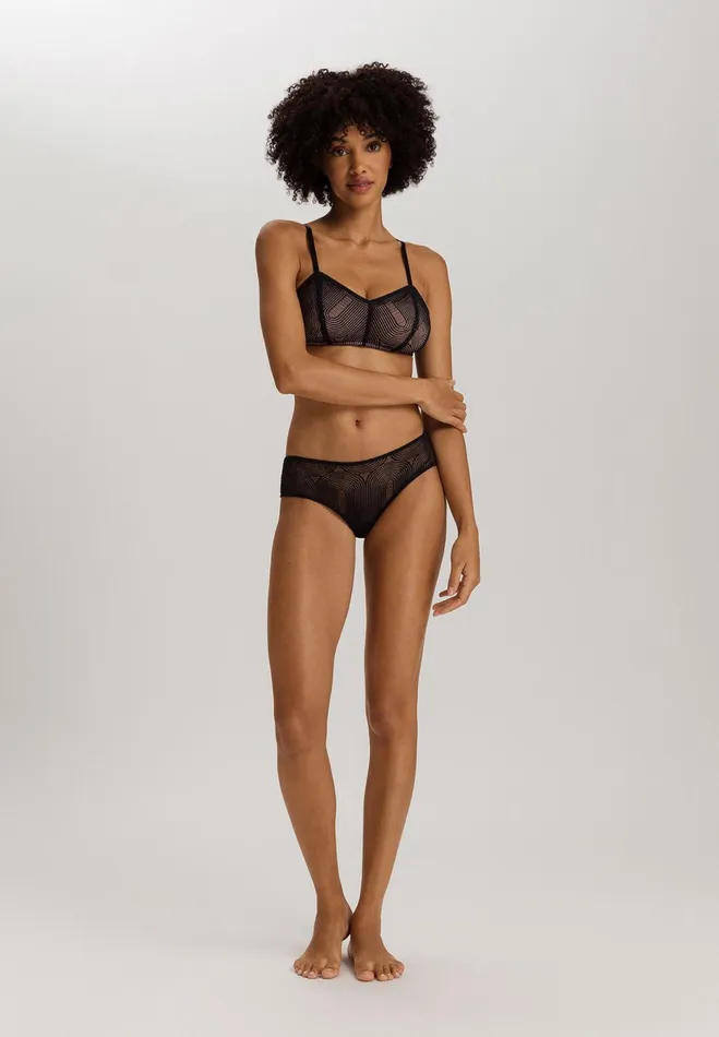 Lace Bralette Black Women HANRO Wireless Bras