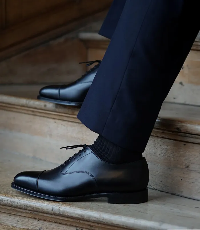 Loake Aldwych Black Men Toe Caps Loake Aldwych Black Men Toe Caps