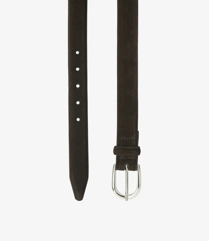 Loake Casual Belts Men Harry Belt Dark Brown Suede