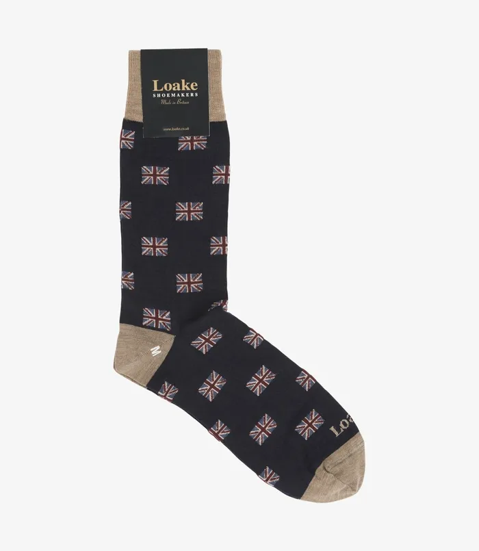 Loake Union Jack Socks Navy Men Socks