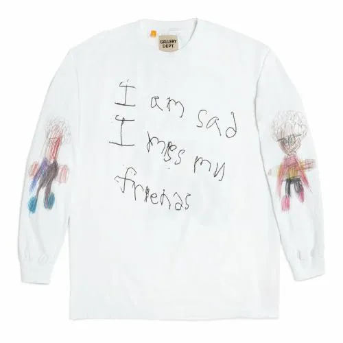 Long Sleeve Men Gallery Dept I039M SAD LS TEE White