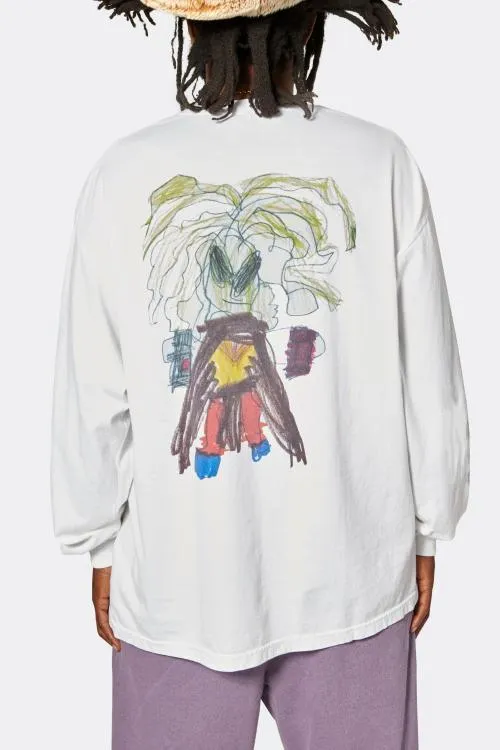 Long Sleeve Men Gallery Dept I039M SAD LS TEE White