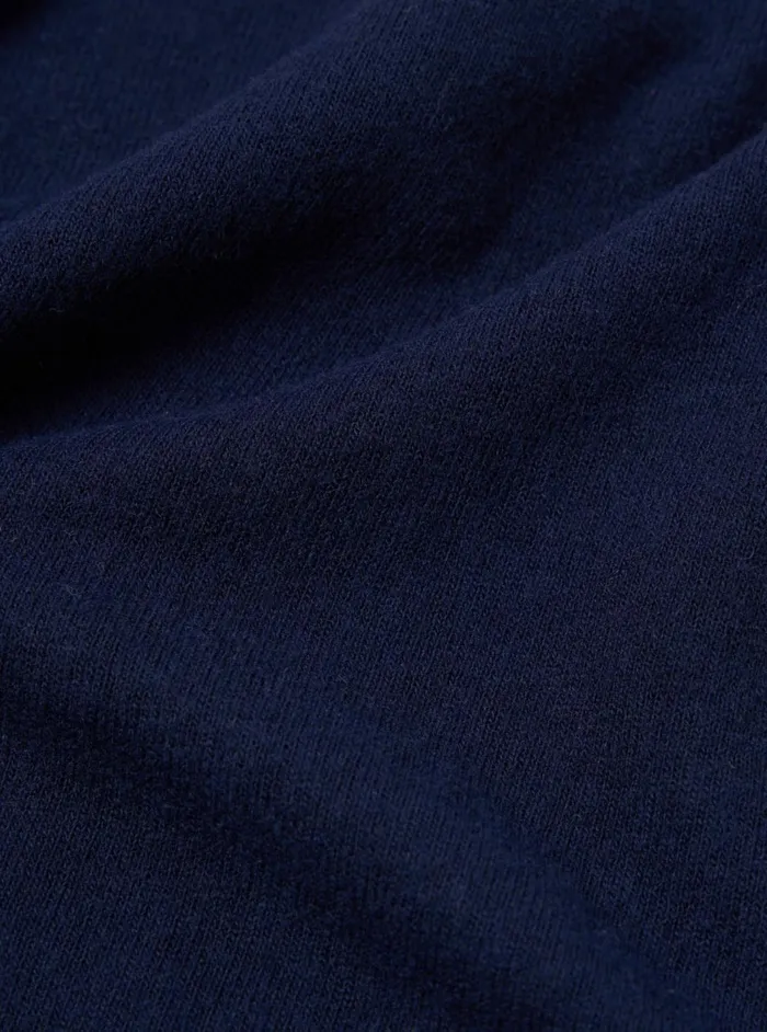 Loose LS Tee In Navy Recycled Wool Mix Men Universal Works Tees