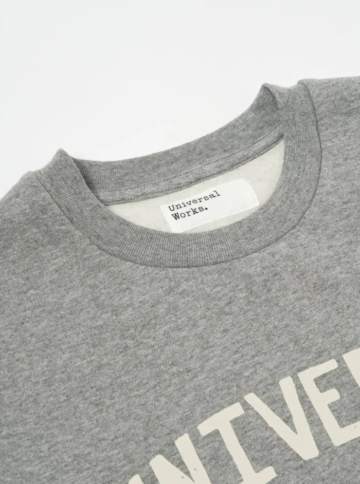 Loose Sweatshirt In Grey Marl Recycled Cotton Blend Je Men Universal Works Sweatshirts