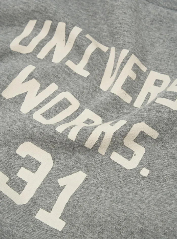 Loose Sweatshirt In Grey Marl Recycled Cotton Blend Je Men Universal Works Sweatshirts