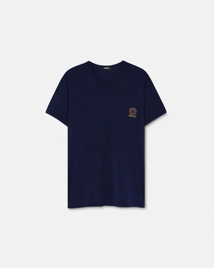 Loungewear and Pajamas Men Versace Medusa Undershirt Blue