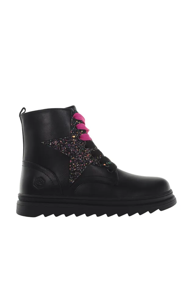 Lumberjack Shoes Girls ANKLE BOOT LACE UP BLACK Girl 776 Black