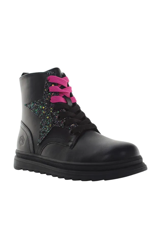 Lumberjack Shoes Girls ANKLE BOOT LACE UP BLACK Girl 776 Black