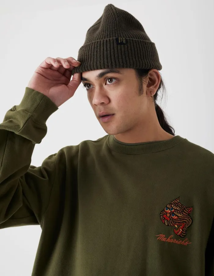 Maharishi Hats 9153 Wool MILTYPE Beanie Olive 8211 Men