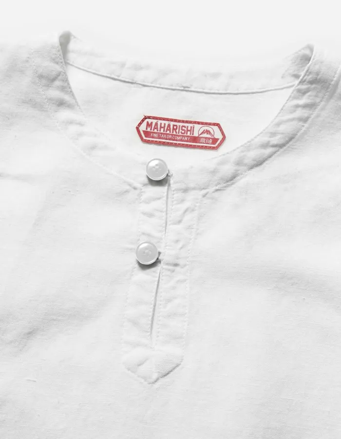 Maharishi Long Sleeve Shirts 6053 Maharishi Kurta Shirt White 8211 Men