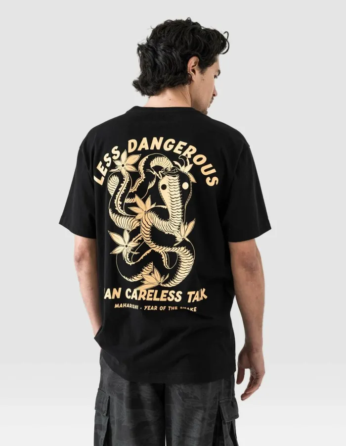 Maharishi Short Sleeve TShirts 1453 Less Dangerous TShirt Black 8211 Men