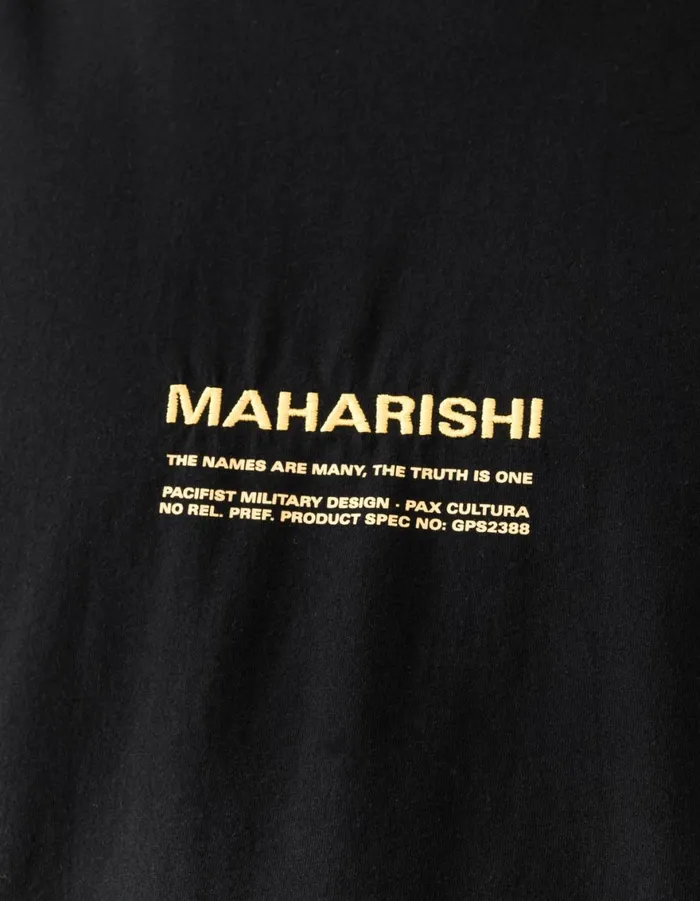 Maharishi Short Sleeve TShirts 1453 Less Dangerous TShirt Black 8211 Men