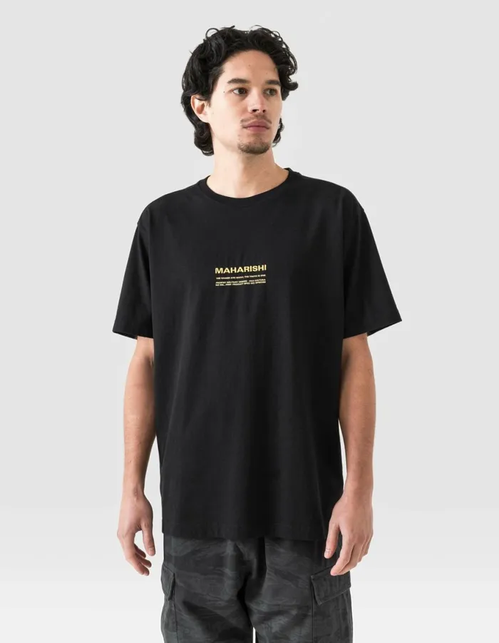 Maharishi Short Sleeve TShirts 1453 Less Dangerous TShirt Black 8211 Men