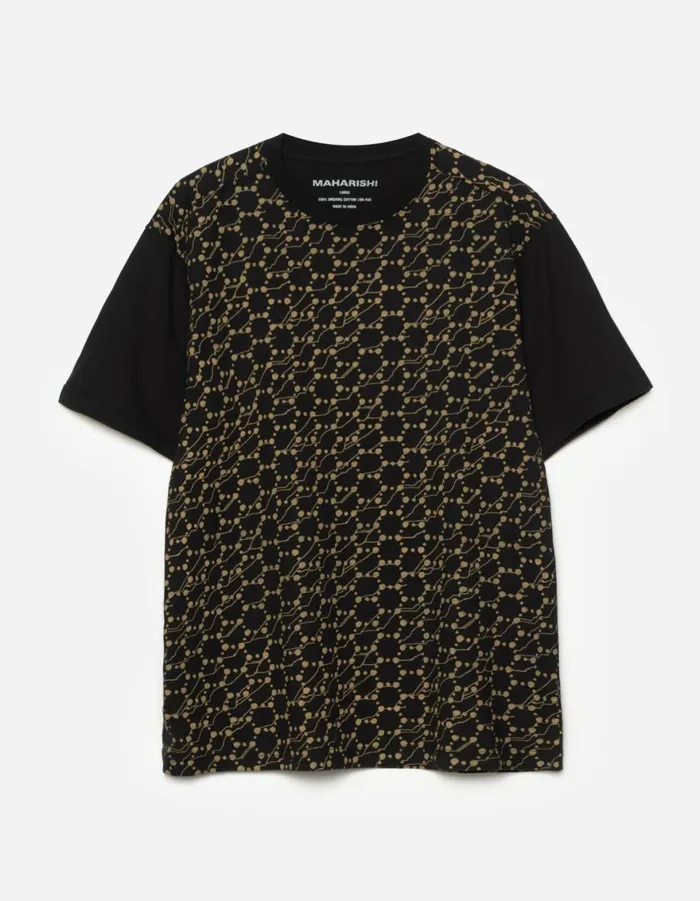 Maharishi Short Sleeve TShirts 1467 Honeycomb Snakeskin TShirt Black 8211 Men Maharishi Short Sleeve TShirts 1467 Honeycomb Snakeskin TShirt Black 8211 Men